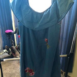 Chambray denim dress